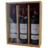 Coffret cadeau gravé Sapin 3 bouteilles Bordeaux Château Caban 2013