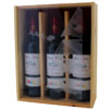 Coffret cadeau gravé Traineau 3 bouteilles Bordeaux Château Caban 2013