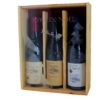 Coffret cadeau gravé "Joyeux Noël" + trois bouteilles Domaine de la Jaufrette