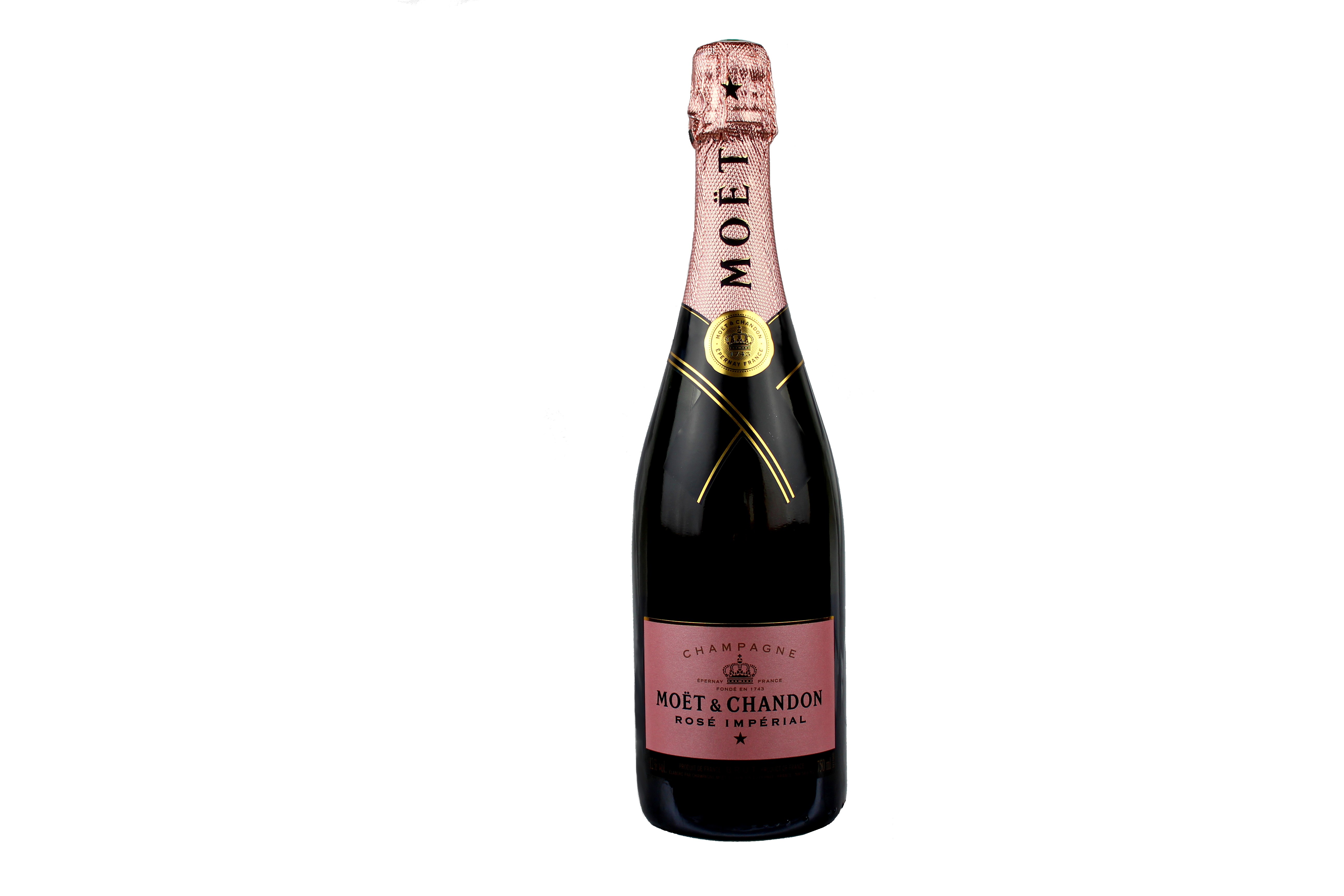 Coffret Cadeau Imprimé « Ligne » + 3 Bouteilles Champagne Moet et Chandon  Brut et Brut Rosé - PersoWine