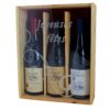Coffret cadeau gravé "Joyeuses Fêtes" + trois bouteilles Champagne Moët et Chadon Brut Imperial