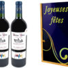 Coffret Cadeau Imprimé 2 Bouteilles Bordeaux Supérieur AOP 2013 Joyeuses Fêtes