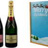 Coffret Cadeau Imprimé 2 Bouteilles Champagne Moet et Chandon Brut et Brut Rosé Traineau