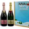 Coffret Cadeau Imprimé "Traîneau" + 3 Champagne Moet et Chandon Imperial