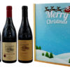 Coffret Cadeau Imprimé "traineau" + 3 Bouteilles Côtes du Rhônes