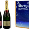 Coffret Cadeau Imprimé Flocons 2 Bouteilles Champagne Moet et Chandon Brut et Brut Rosé