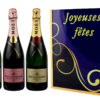 Coffret cadeau imprimé 3 bouteilles Champagne Moët et Chadon Brut Imperial ligne